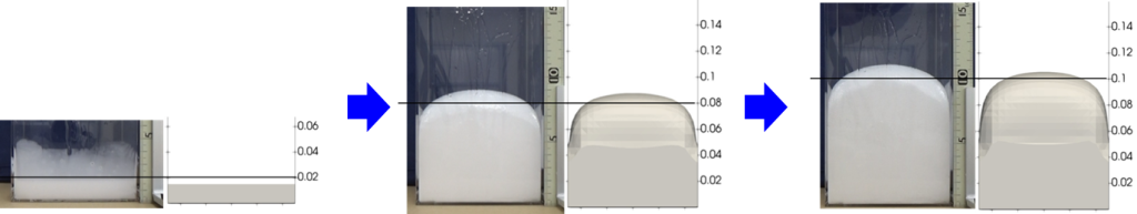 箱型試験における実験とシミュレーションの比較