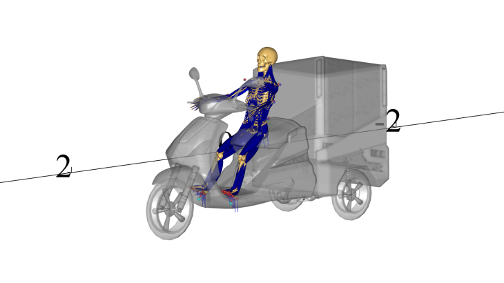 Altair MotionSolveとAnyBodyを用いたトライク走行時の身体負荷解析