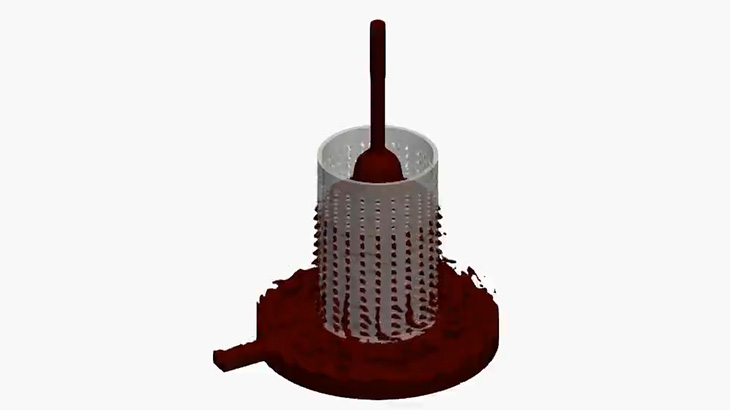 回転するローターを含む自由表面解析サムネイル画像